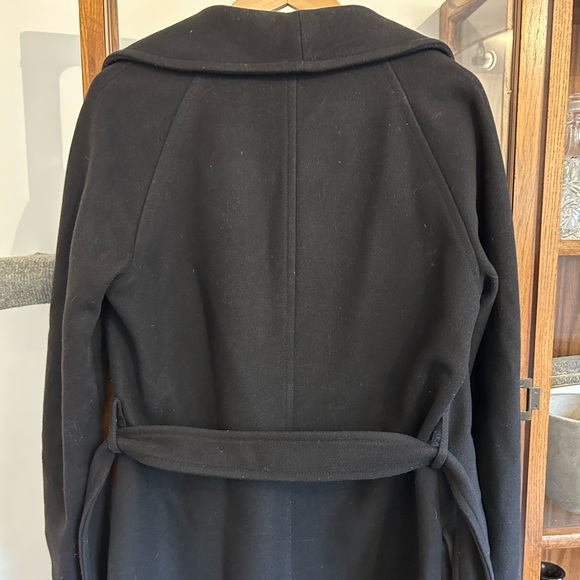 Aritzia Wilfred black wool tie-front coat no size tag - Picture 6 of 11